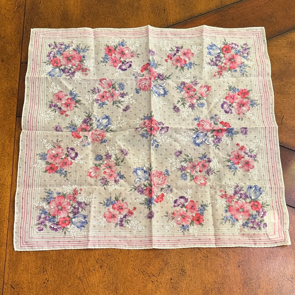 Yves Saint Laurent Multicolor Floral Scarf
